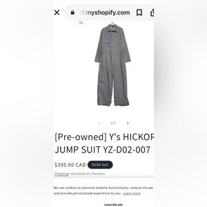YMC Striped Button-Up coveralls jumpsuit onesie